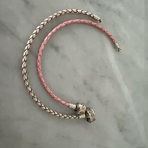 2 braided pandora bracelets